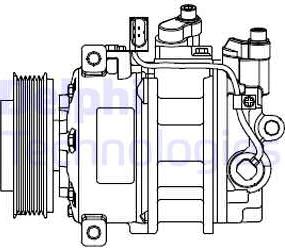 Delphi CS20546 - Kompresors, Gaisa kond. sistēma www.autospares.lv