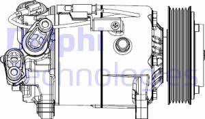 Delphi CS20500 - Kompresors, Gaisa kond. sistēma www.autospares.lv