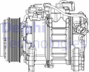 Delphi CS20501 - Kompresors, Gaisa kond. sistēma autospares.lv