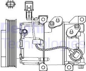 Delphi CS20518 - Kompresors, Gaisa kond. sistēma www.autospares.lv