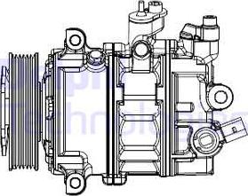 Delphi CS20529 - Kompresors, Gaisa kond. sistēma autospares.lv