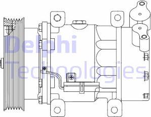 Delphi CS20523 - Kompresors, Gaisa kond. sistēma autospares.lv