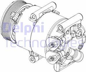 Delphi CS20324 - Kompresors, Gaisa kond. sistēma www.autospares.lv