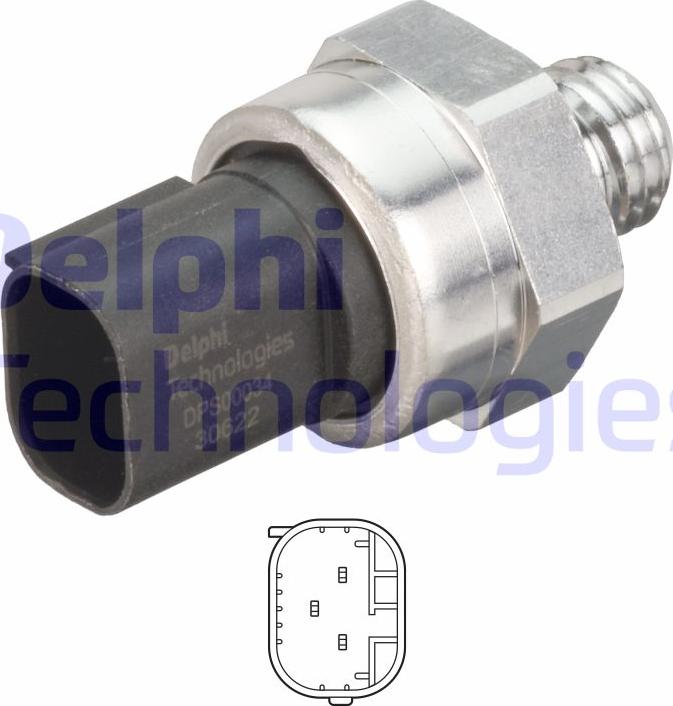 Delphi DPS00034-12B1 - Devējs, Izplūdes gāzu spiediens www.autospares.lv