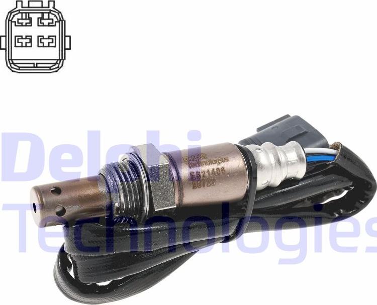 Delphi ES21406-12B1 - Лямбда-зонд, датчик кислорода www.autospares.lv