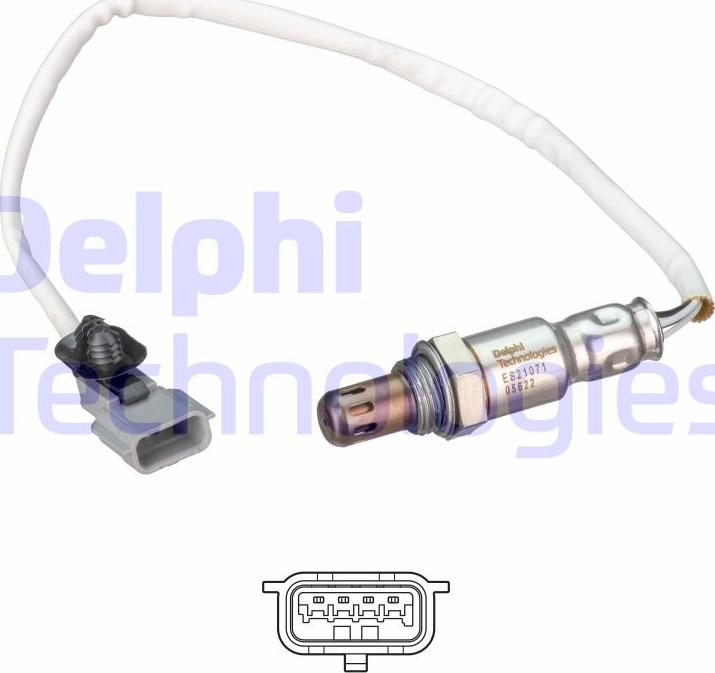 Delphi ES21071-12B1 - Лямбда-зонд, датчик кислорода www.autospares.lv