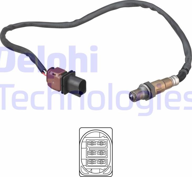 Delphi ES21165-12B1 - Лямбда-зонд, датчик кислорода www.autospares.lv