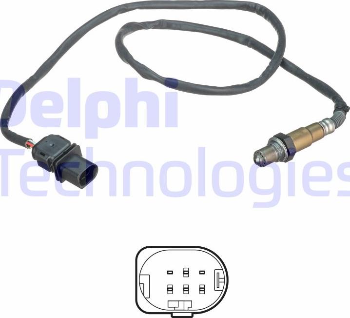 Delphi ES21110-12B1 - Лямбда-зонд, датчик кислорода www.autospares.lv