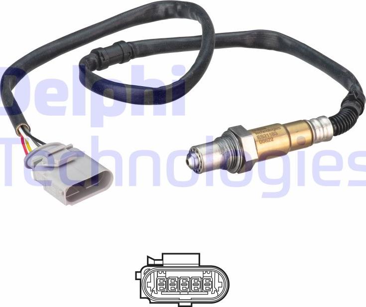 Delphi ES21183-12B1 - Lambda zonde www.autospares.lv