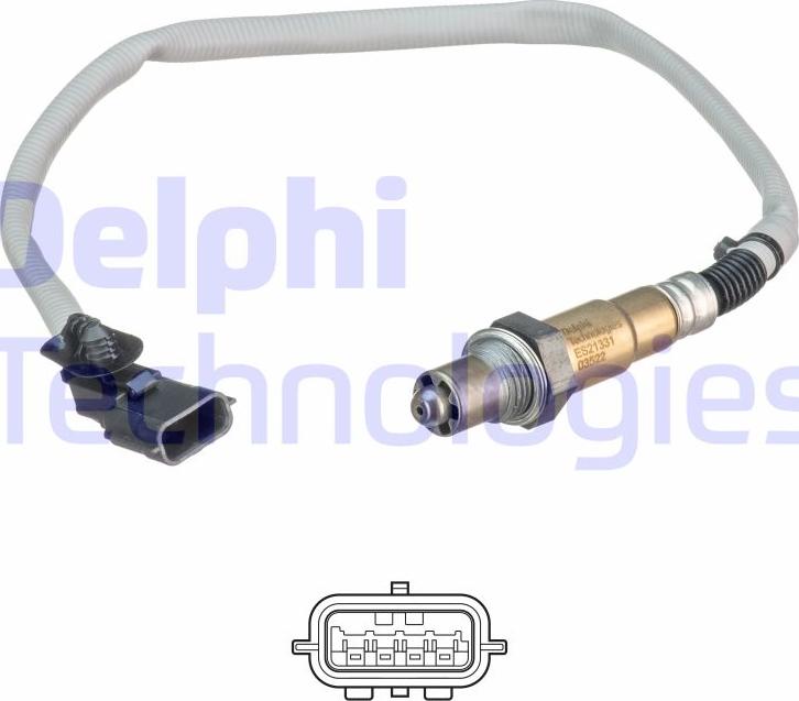 Delphi ES21331-12B1 - Лямбда-зонд, датчик кислорода www.autospares.lv