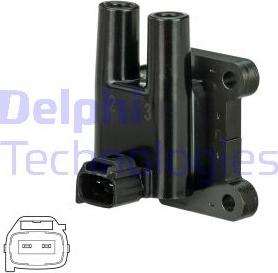 Delphi GN11009-12B1 - Aizdedzes spole www.autospares.lv