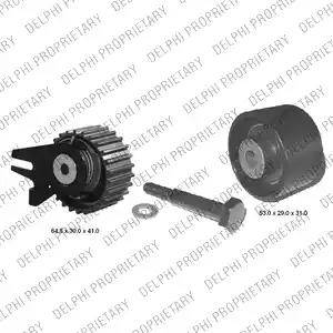 Delphi KDB458 - Комплект зубчатого ремня ГРМ www.autospares.lv