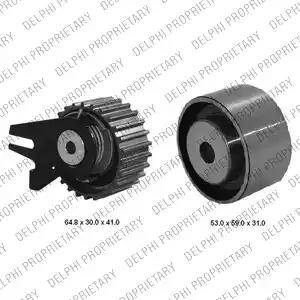 Delphi KDB334 - Комплект зубчатого ремня ГРМ www.autospares.lv