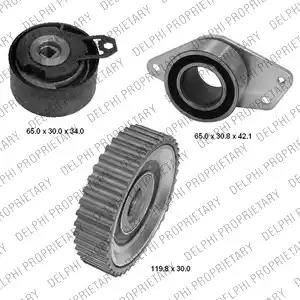 Delphi KDB289 - Комплект зубчатого ремня ГРМ www.autospares.lv