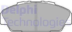 Delphi LP949 - Тормозные колодки, дисковые, комплект www.autospares.lv