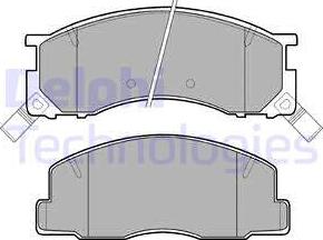 Delphi LP941 - Тормозные колодки, дисковые, комплект www.autospares.lv