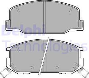 Delphi LP942 - Тормозные колодки, дисковые, комплект www.autospares.lv