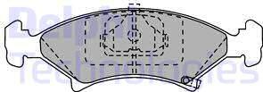 Delphi LP912 - Тормозные колодки, дисковые, комплект www.autospares.lv