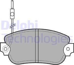 Delphi LP97 - Тормозные колодки, дисковые, комплект www.autospares.lv