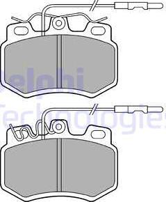 Delphi LP493 - Тормозные колодки, дисковые, комплект www.autospares.lv