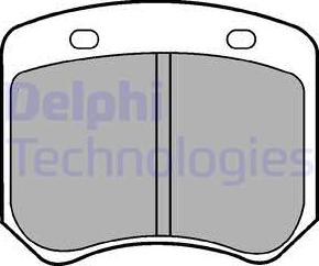 Delphi LP44 - Тормозные колодки, дисковые, комплект www.autospares.lv