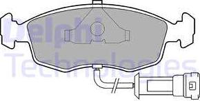 Delphi LP457 - Тормозные колодки, дисковые, комплект www.autospares.lv