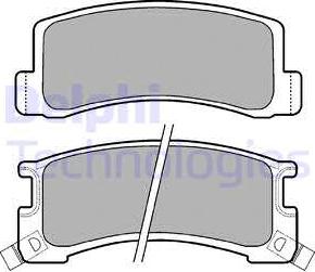 Delphi LP407 - Тормозные колодки, дисковые, комплект www.autospares.lv