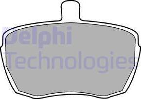 Delphi LP41 - Тормозные колодки, дисковые, комплект www.autospares.lv