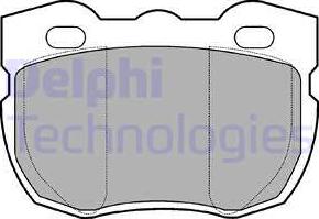 Delphi LP481 - Тормозные колодки, дисковые, комплект www.autospares.lv