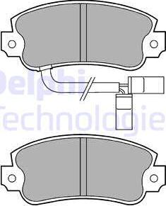 Delphi LP433 - Bremžu uzliku kompl., Disku bremzes autospares.lv