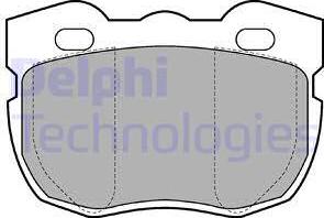 Delphi LP599 - Тормозные колодки, дисковые, комплект www.autospares.lv