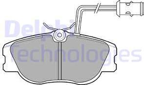 Delphi LP598 - Brake Pad Set, disc brake www.autospares.lv