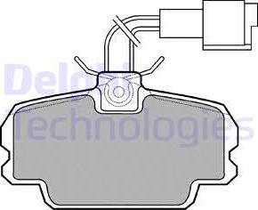 Delphi LP592 - Тормозные колодки, дисковые, комплект www.autospares.lv