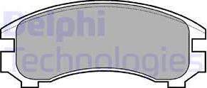 Delphi LP546 - Тормозные колодки, дисковые, комплект www.autospares.lv