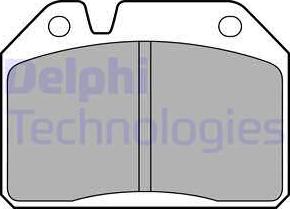 Delphi LP55 - Тормозные колодки, дисковые, комплект www.autospares.lv