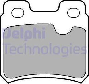 Delphi LP586 - Тормозные колодки, дисковые, комплект www.autospares.lv