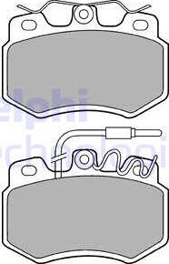 Delphi LP536 - Тормозные колодки, дисковые, комплект www.autospares.lv