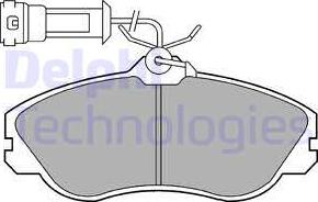 Delphi LP579 - Тормозные колодки, дисковые, комплект www.autospares.lv