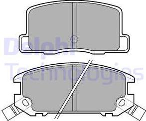 Delphi LP574 - Тормозные колодки, дисковые, комплект www.autospares.lv