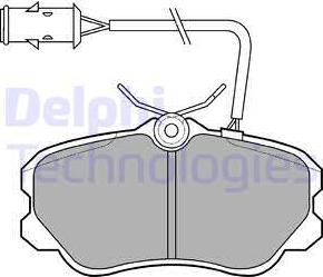 Delphi LP693 - Тормозные колодки, дисковые, комплект www.autospares.lv