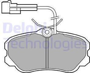 Delphi LP644 - Тормозные колодки, дисковые, комплект www.autospares.lv