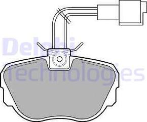 Delphi LP647 - Тормозные колодки, дисковые, комплект www.autospares.lv