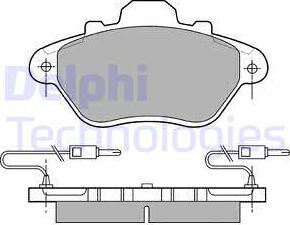 Delphi LP654 - Bremžu uzliku kompl., Disku bremzes www.autospares.lv