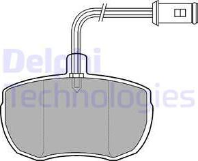 Delphi LP651 - Тормозные колодки, дисковые, комплект www.autospares.lv