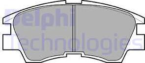 Delphi LP633-18B1 - Тормозные колодки, дисковые, комплект www.autospares.lv