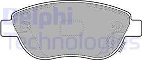 Delphi LP1990 - Тормозные колодки, дисковые, комплект www.autospares.lv