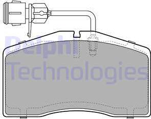 Delphi LP1945 - Bremžu uzliku kompl., Disku bremzes www.autospares.lv