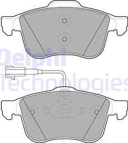 Delphi LP1959 - Тормозные колодки, дисковые, комплект www.autospares.lv