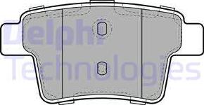 Delphi LP1957 - Тормозные колодки, дисковые, комплект www.autospares.lv