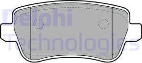 Delphi LP1964 - Тормозные колодки, дисковые, комплект www.autospares.lv